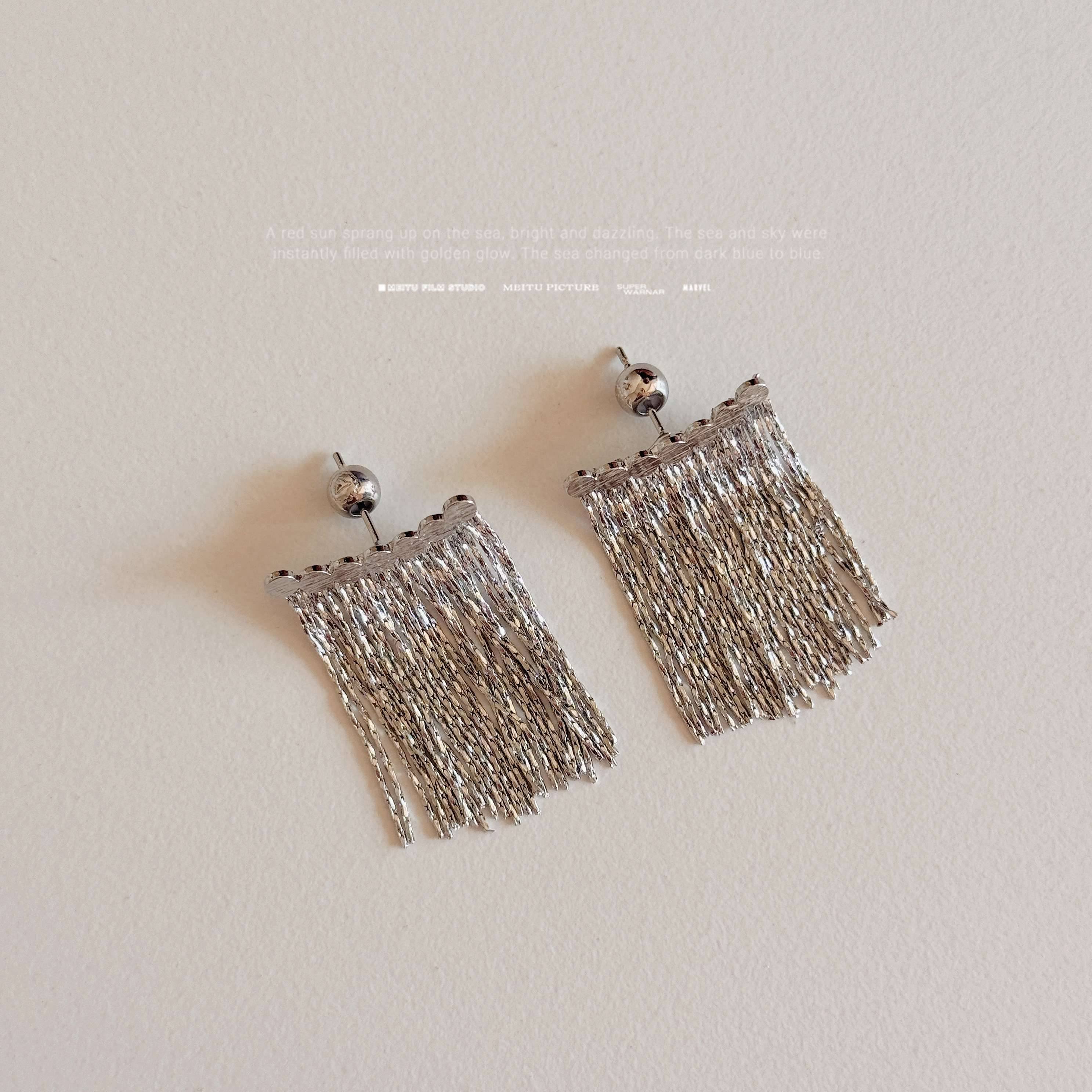 muyang/慕阳 铜合金锆石耳饰 穗禾耳钉时尚气质百搭轻奢高级感