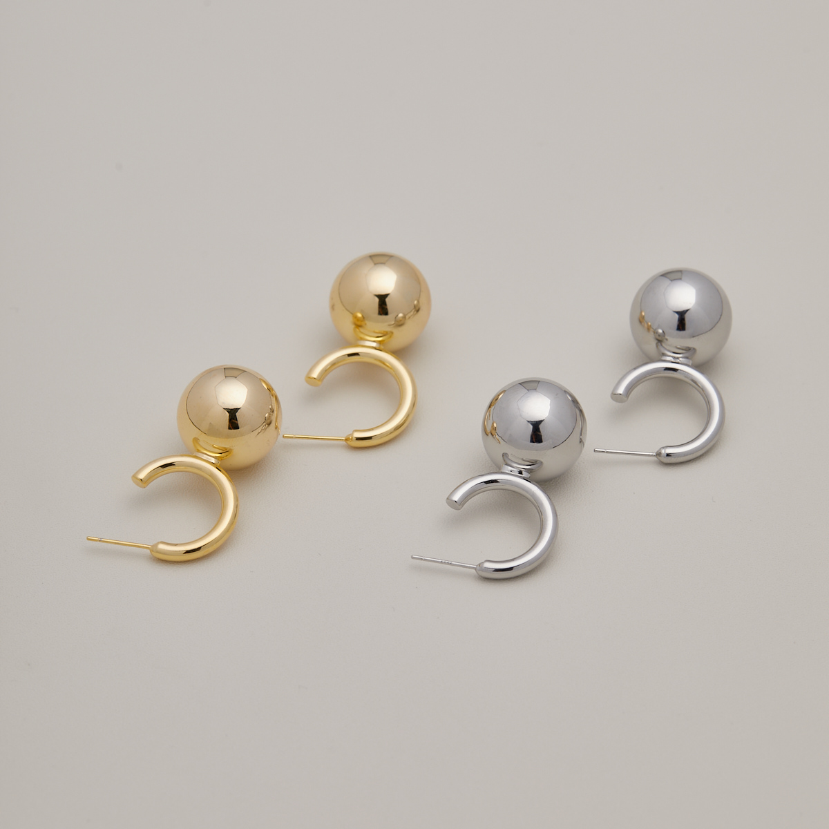 铜合金耳饰 复古法式气质轻奢高级感耳钉简约冷淡风小众个性时尚 