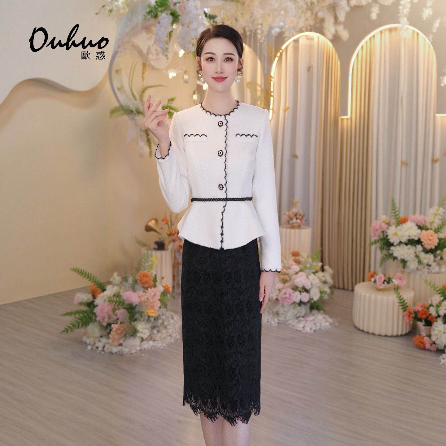 现货【木木定制】2025年秋冬新款显瘦优雅法式名媛连衣裙OHDRI11065