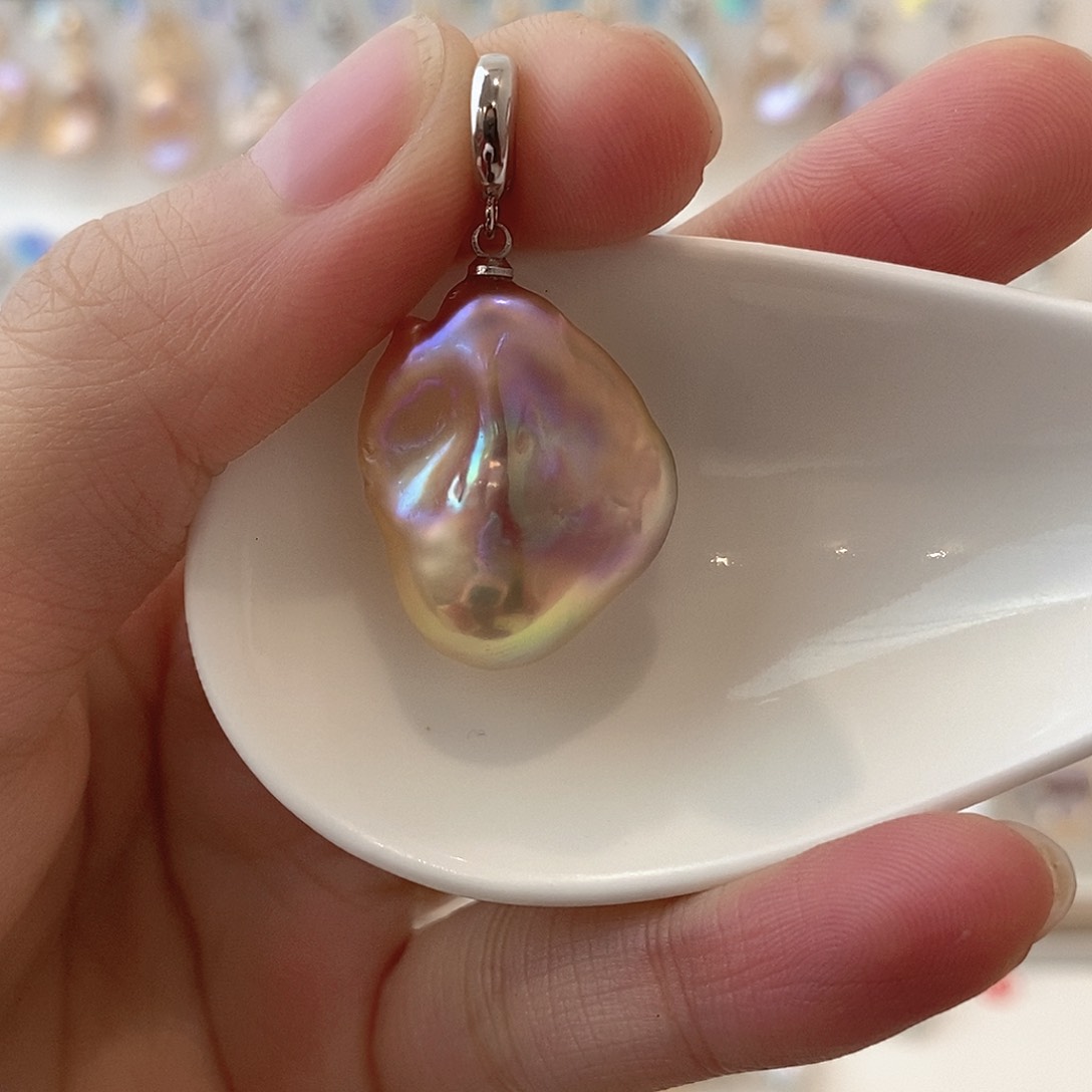 淡水珍珠颈饰银S925镶嵌