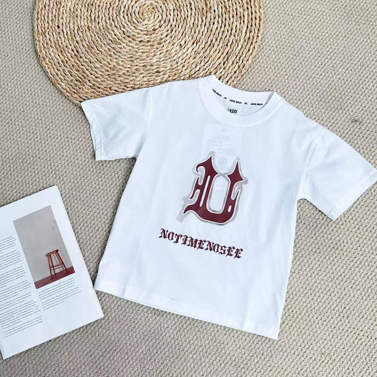 儿童2025夏季新款时尚百搭短袖B2533