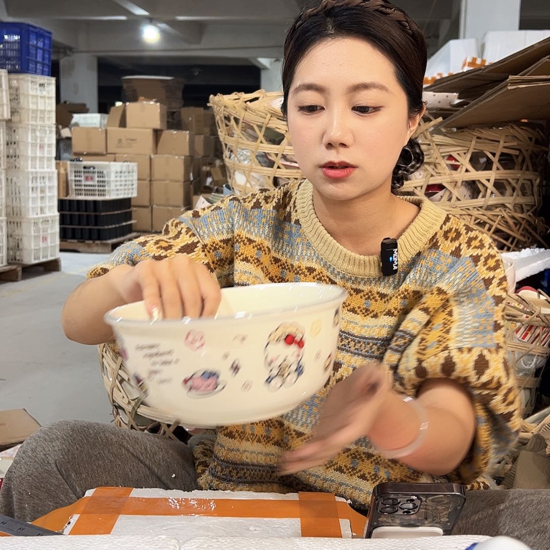 摆件潮州陶瓷工厂微瑕8寸