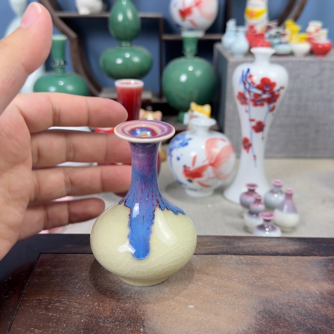 陶瓷手工小花器摆件