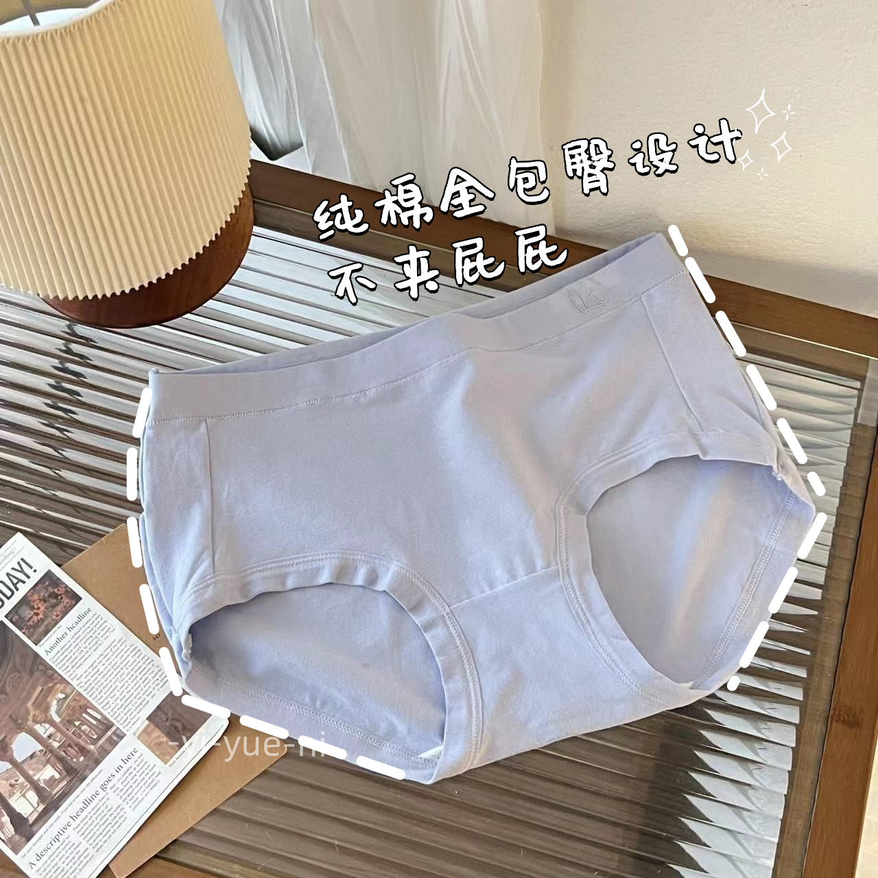 A类新疆棉中腰女士内裤女棉5A抗菌纯棉裆少女内裤纯绵透气全包