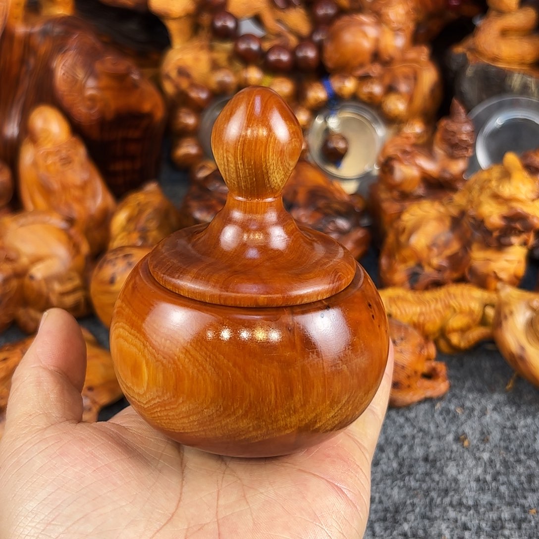 柏木太行崖柏黑油雪化膏溏心罐子