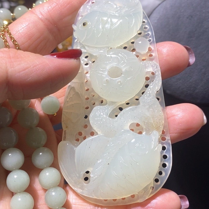 岫玉毛衣链未镶嵌