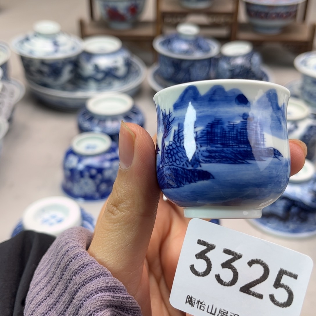 景德镇陶瓷手绘杯3325燕子