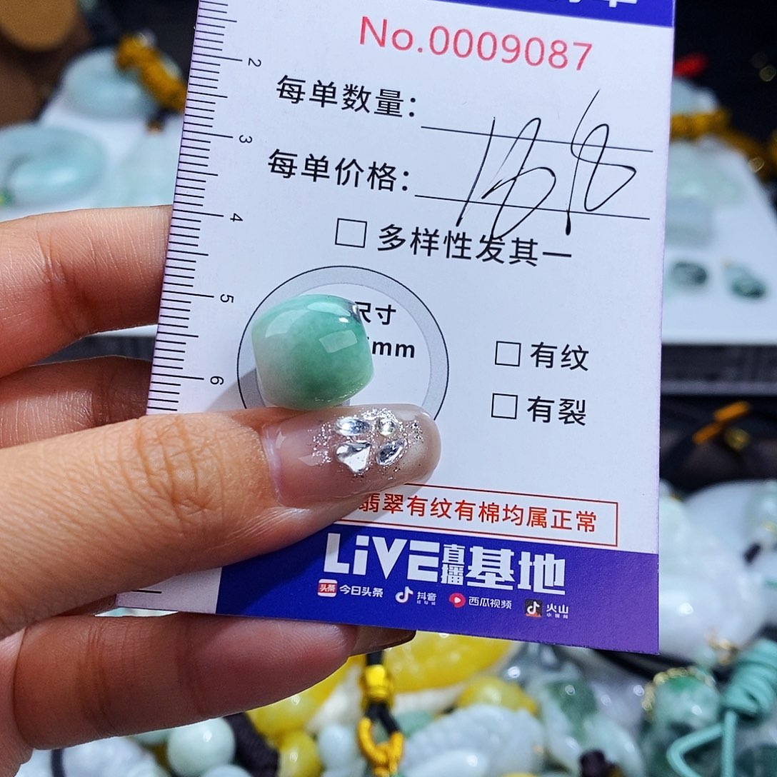 翡翠未镶嵌毛衣链9087