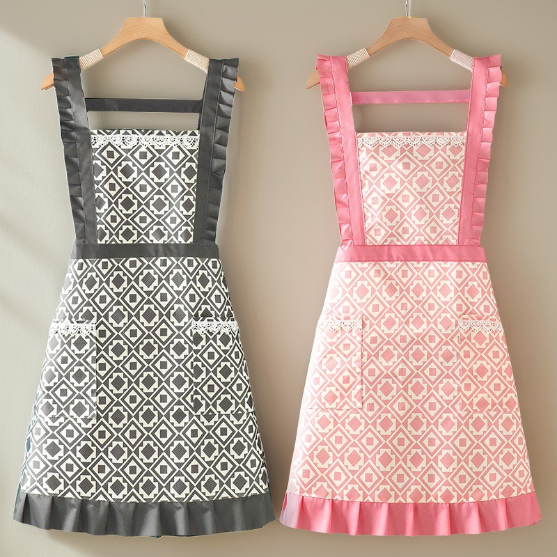 园艺围裙厨房家用工作服女餐饮上班专用护衣2025新款防水防油四季