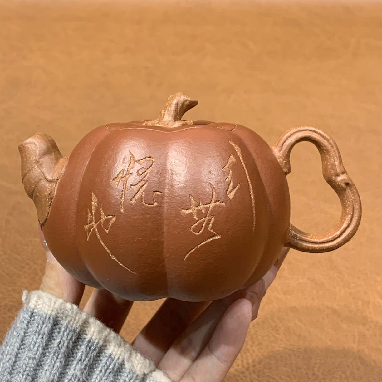 原矿老段泥南瓜壶仿生器160毫升全手工宜兴茶具紫砂壶192