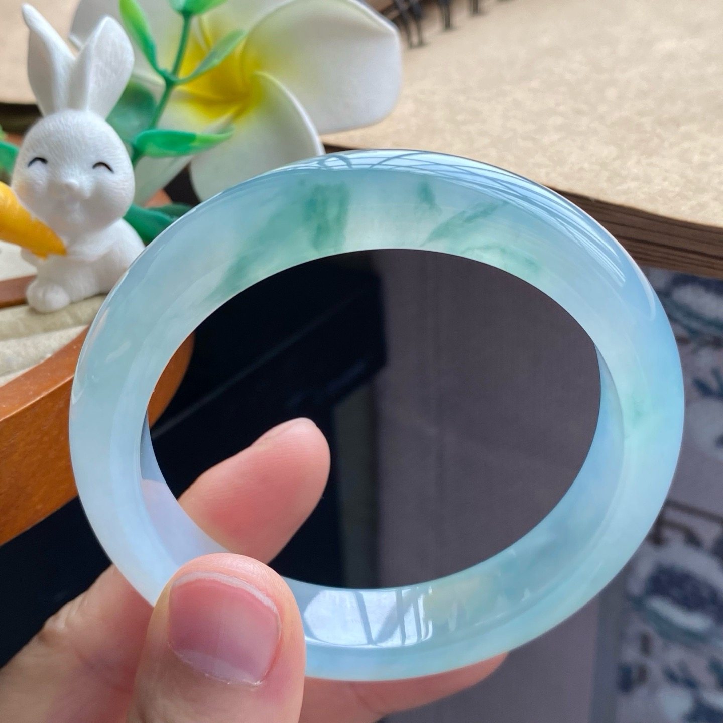 03.21批高货冰飘花果冻镯2108号56.5-12.7-8.5天然翡翠