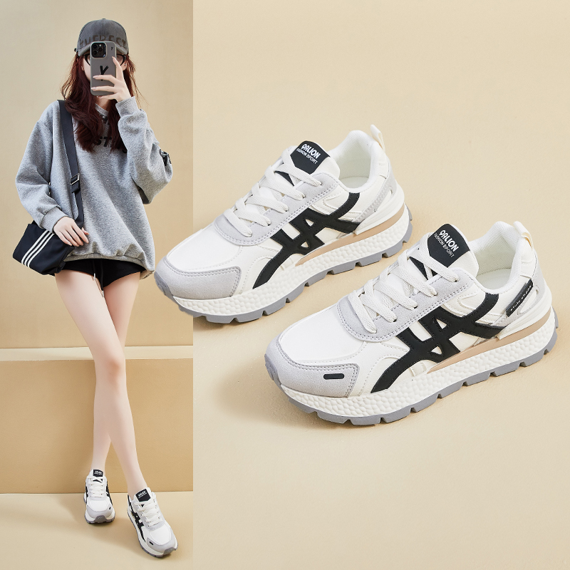 ins韩版新款老爹鞋女2025秋季学生运动跑步休闲鞋厚底增高