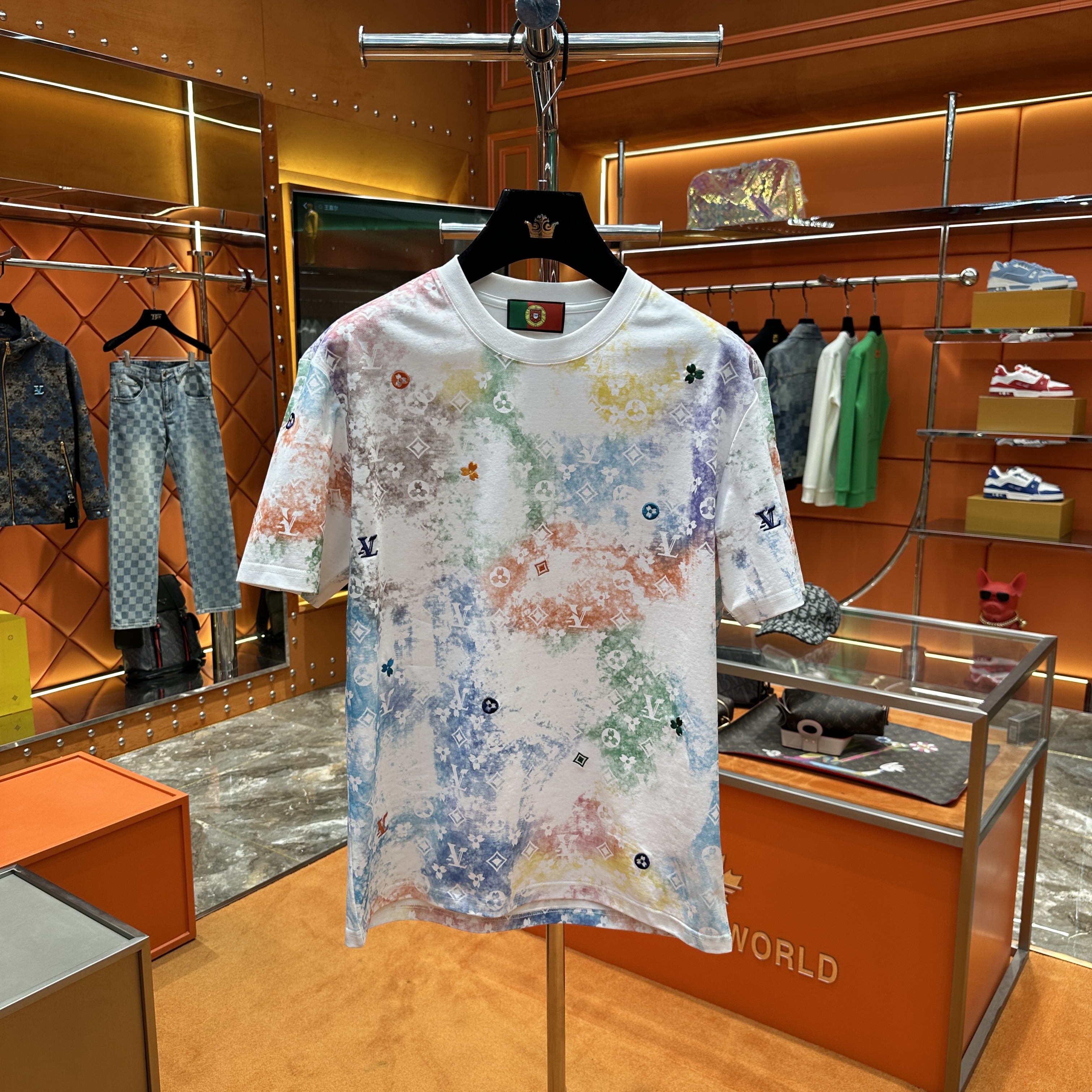 AW-HY+【新款短袖】2025夏季新品 高级感时尚百搭重工刺绣短袖25050