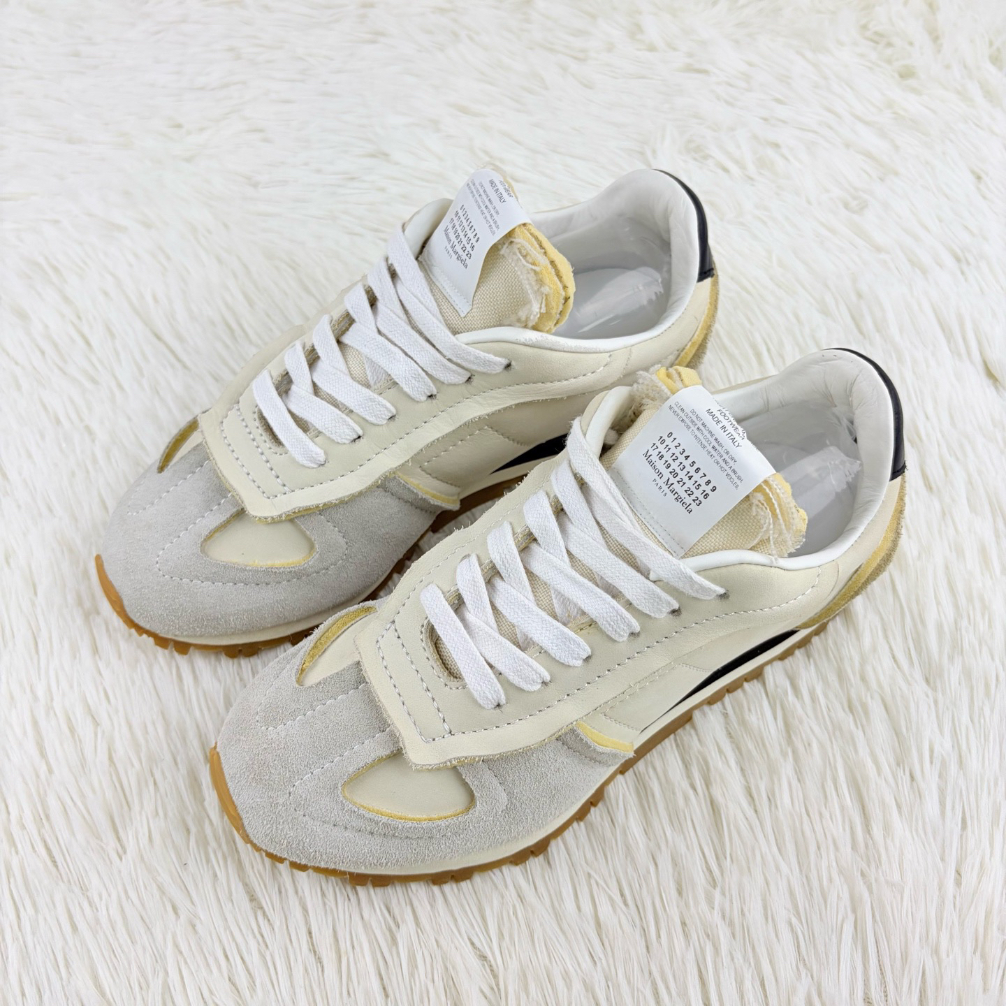 99新 Maison Margiela/梅森马吉拉 白色解构德训鞋36码 咩