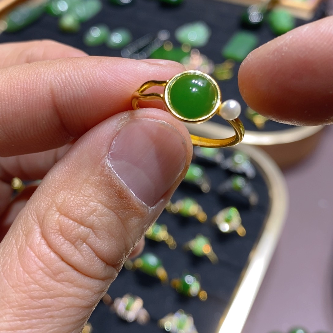 和田玉（碧玉）手链银S925镶嵌