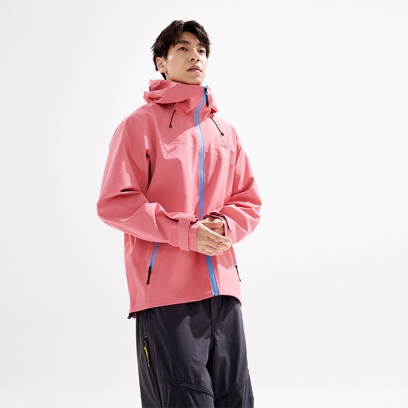 361°小猪佩奇男女同款2025春季硬壳防风连帽冲锋衣常规舒适上衣