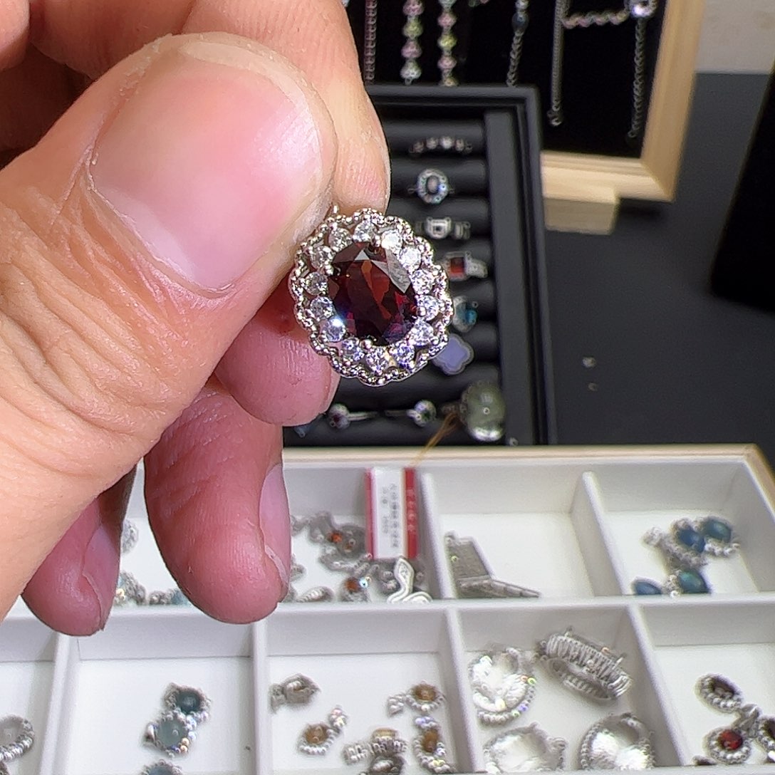 紫晶珠宝半成品银S925镶嵌