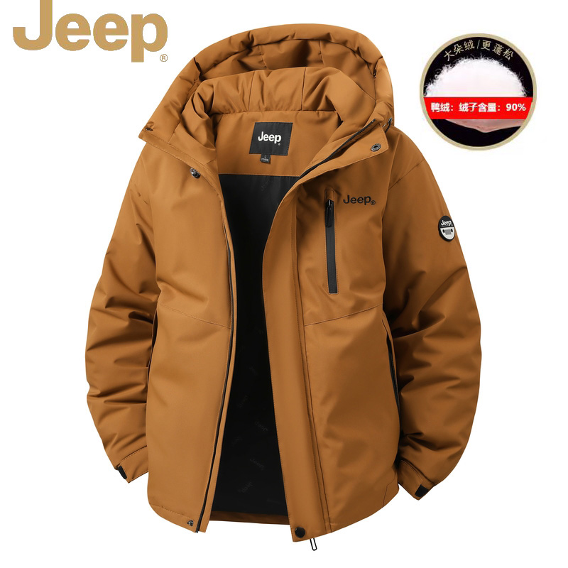 JEEP吉普官方正品羽绒服男新款冬季加厚品牌时尚男装休闲短款外套