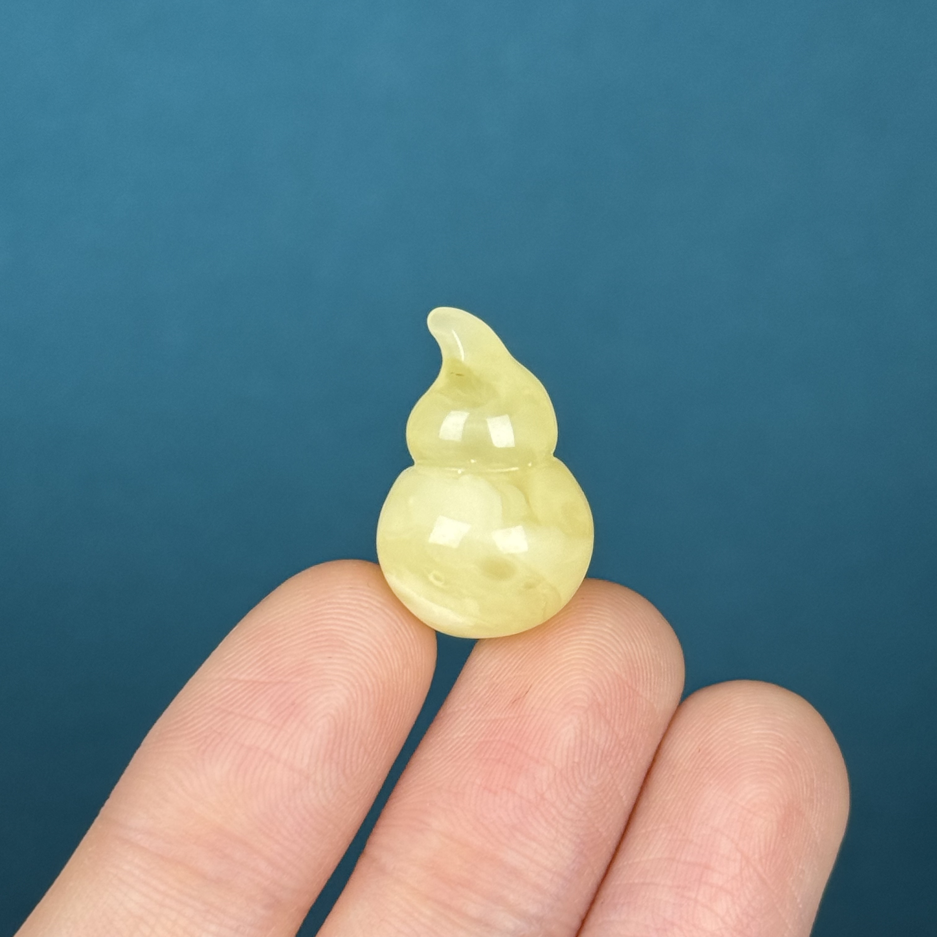 D7586天然原矿蜜蜡【瑕疵特价】葫芦 14*22mm支持复检假一罚十