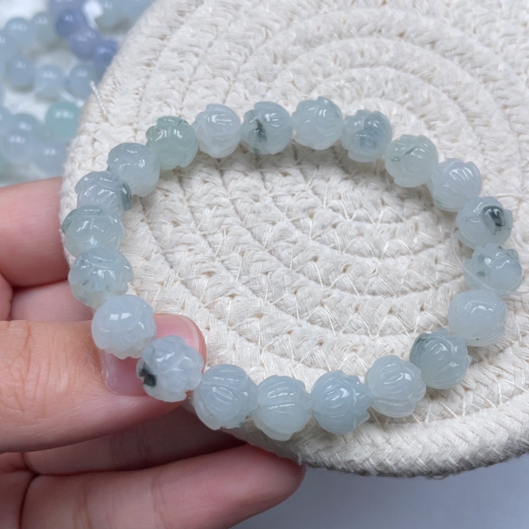 翡翠未镶嵌颈饰天然A货缅甸翡翠9.3mm