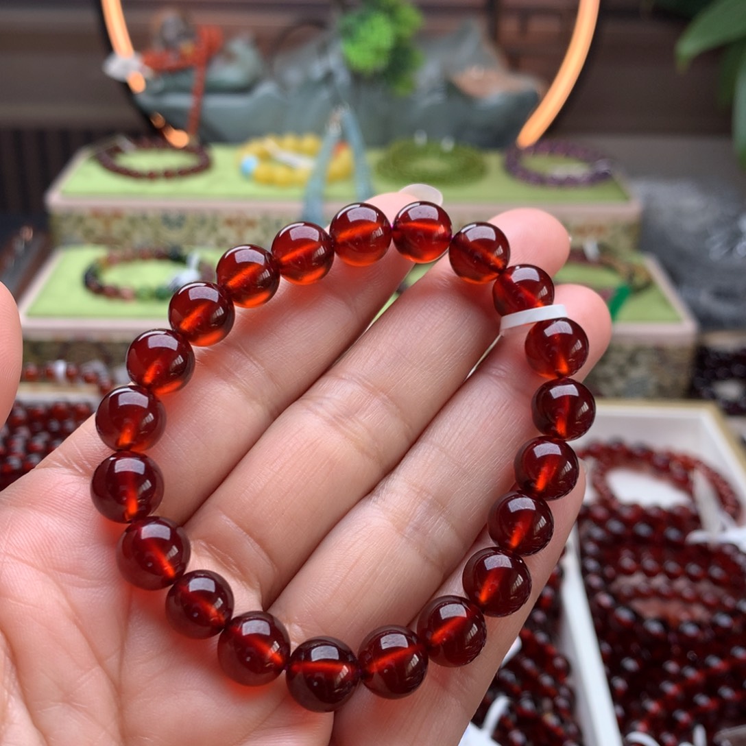 未镶嵌手串石榴石手串9.5