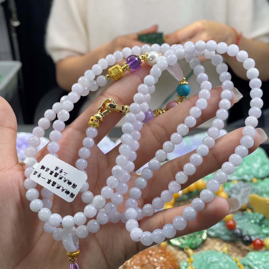 翡翠未镶嵌颈饰代编织