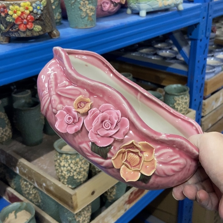 陶瓷花盆单场满9.9发22*12*8