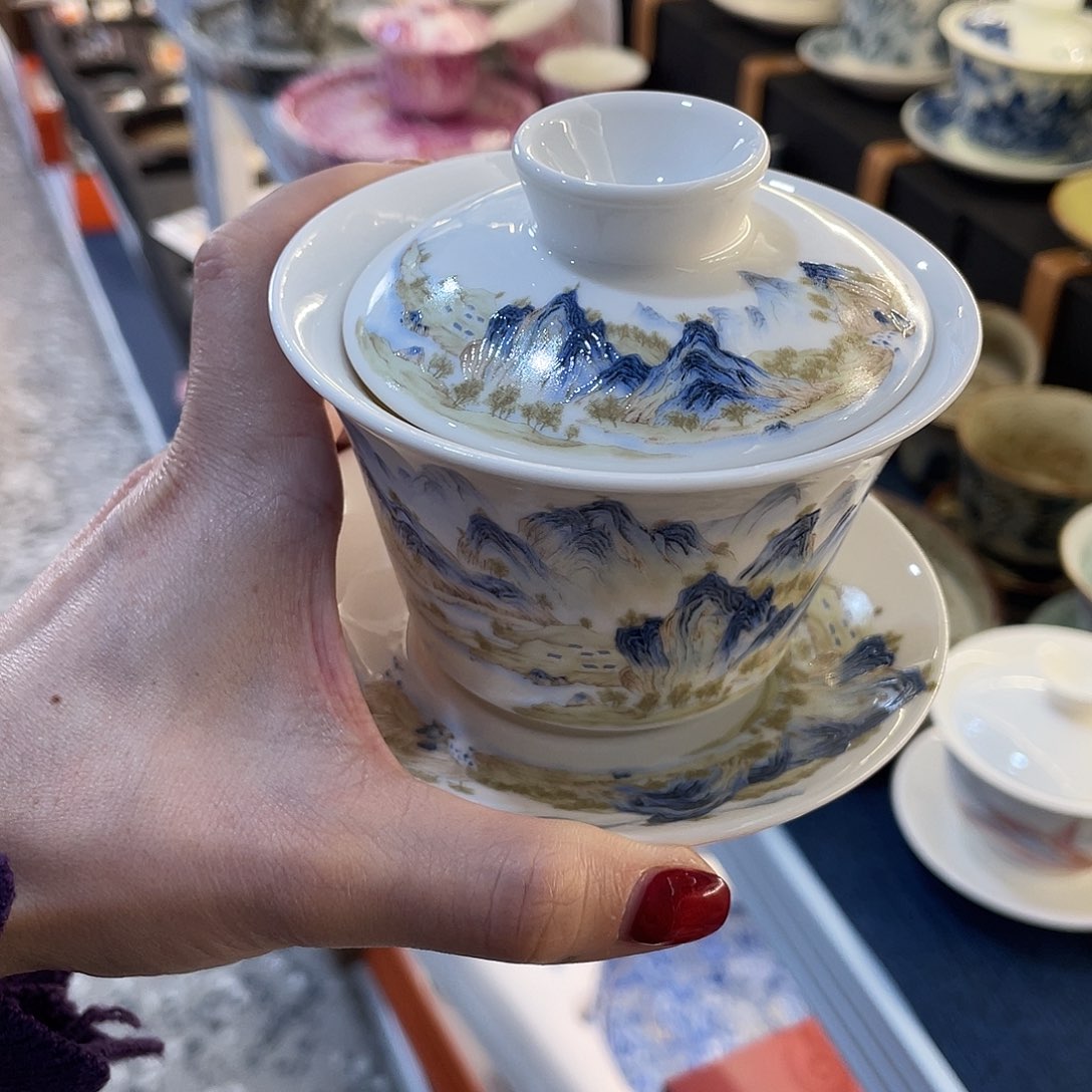 陶景德陶瓷盖碗茶具