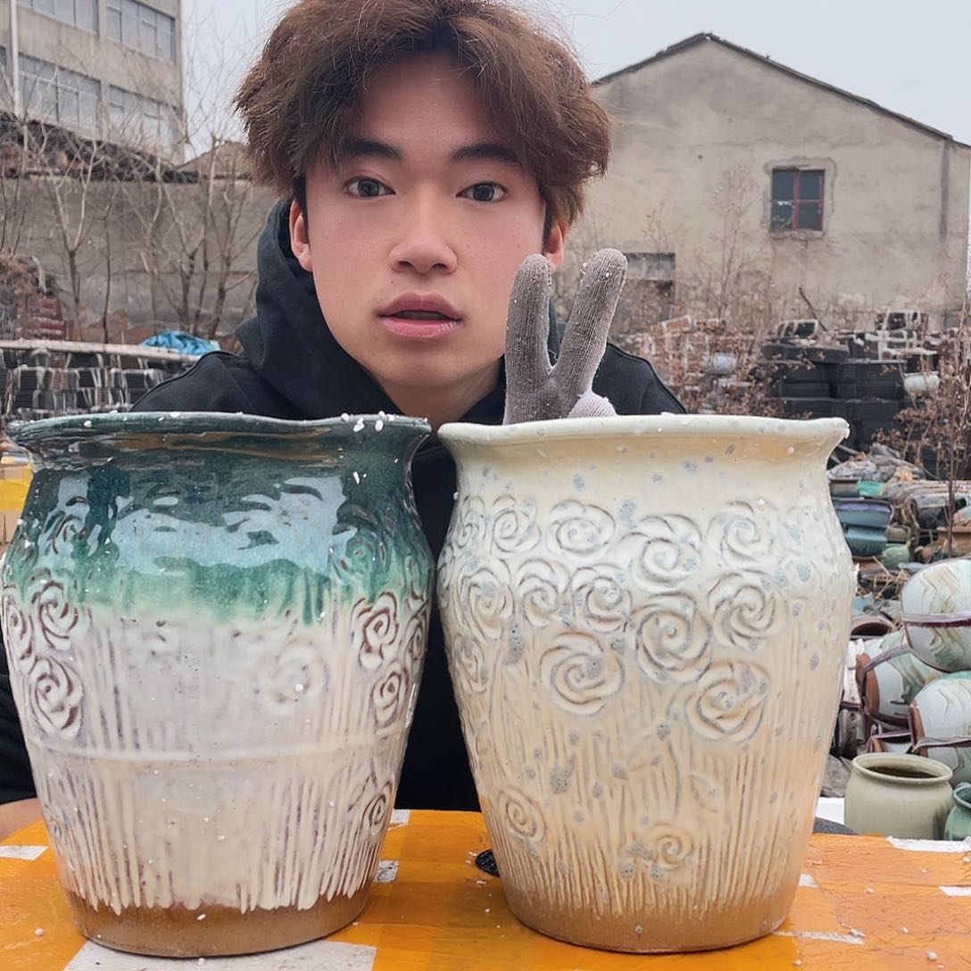 红陶宜兴紫砂花盆