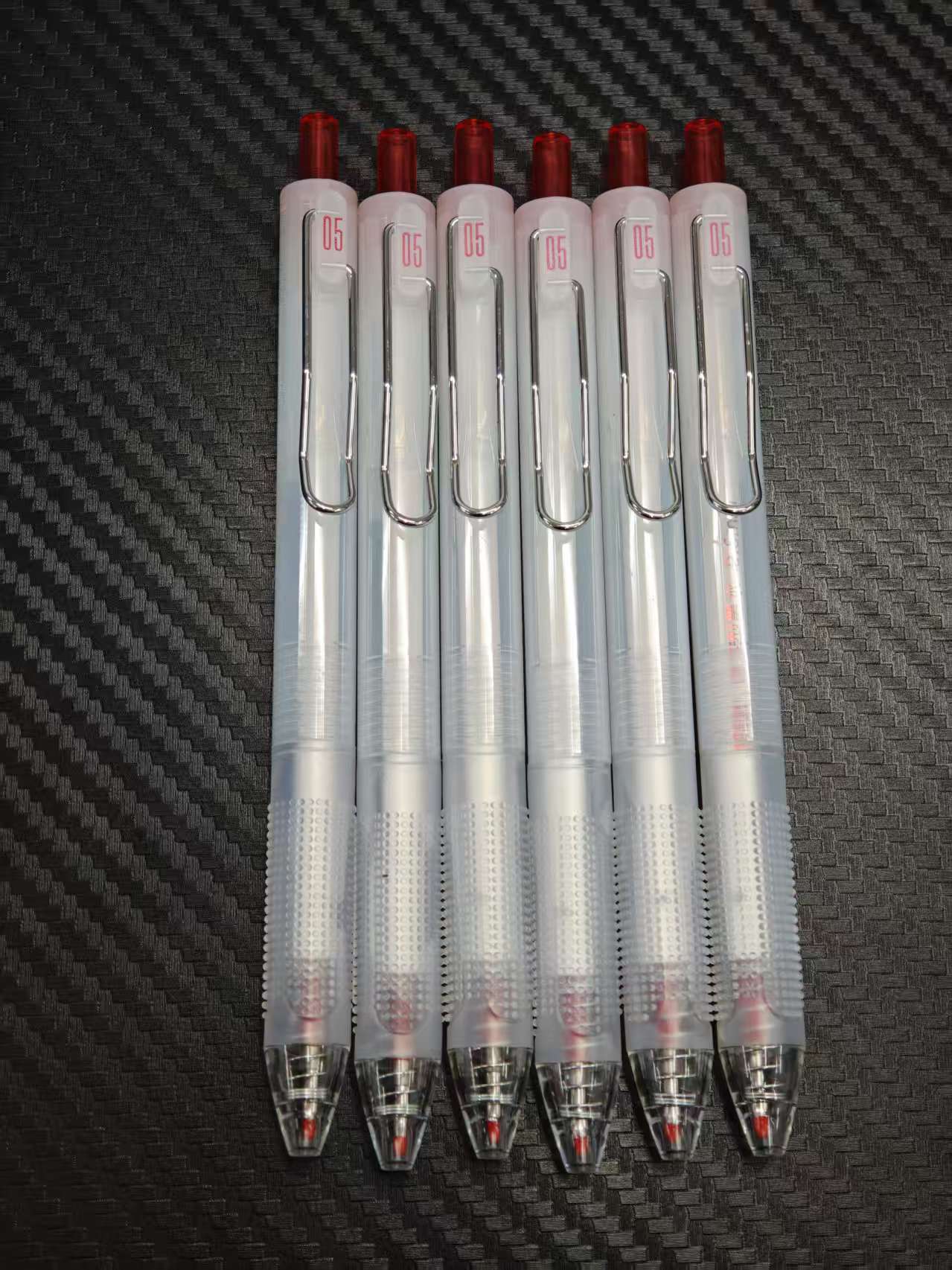 【发6支-红色】【至锦8998全能王按动子弹头0.5mm】