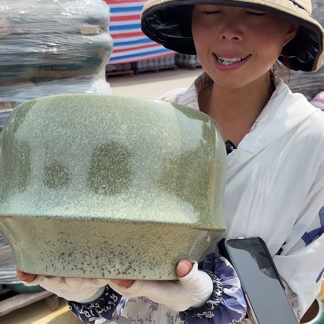 紫砂花盆王嫂花盆0716-168高22口27