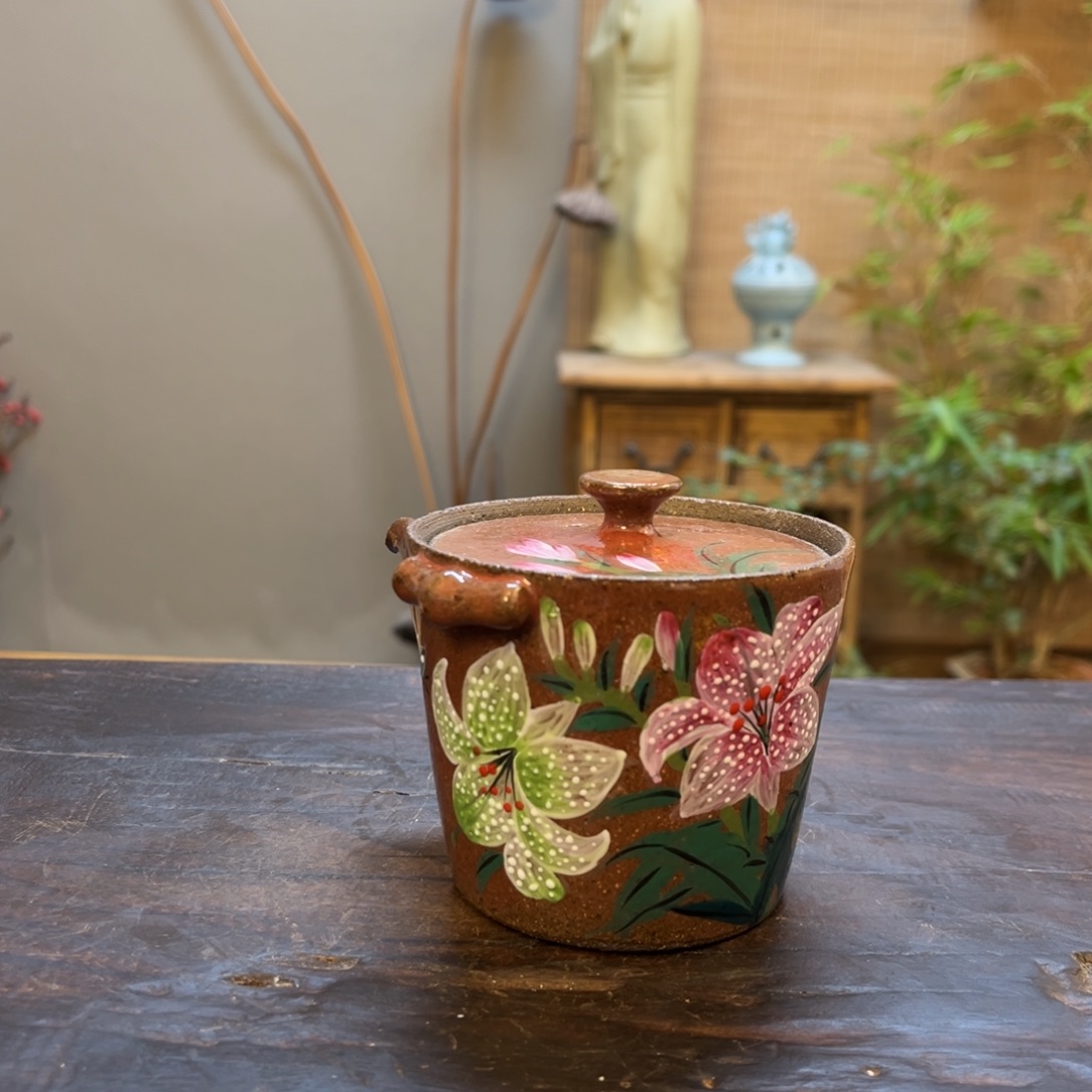 杯柴烧手工手绘陶瓷