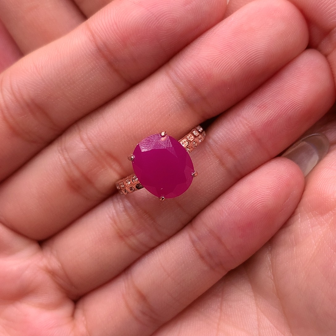 红宝石戒指银S925镶嵌用****0