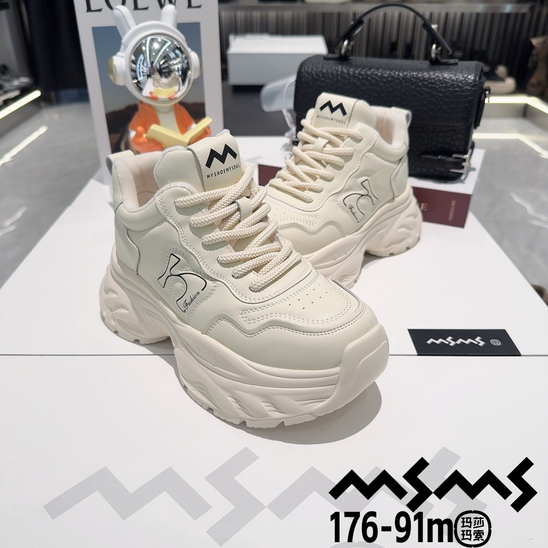玛莎玛索～冬季新款保暖厚底棉鞋176-91