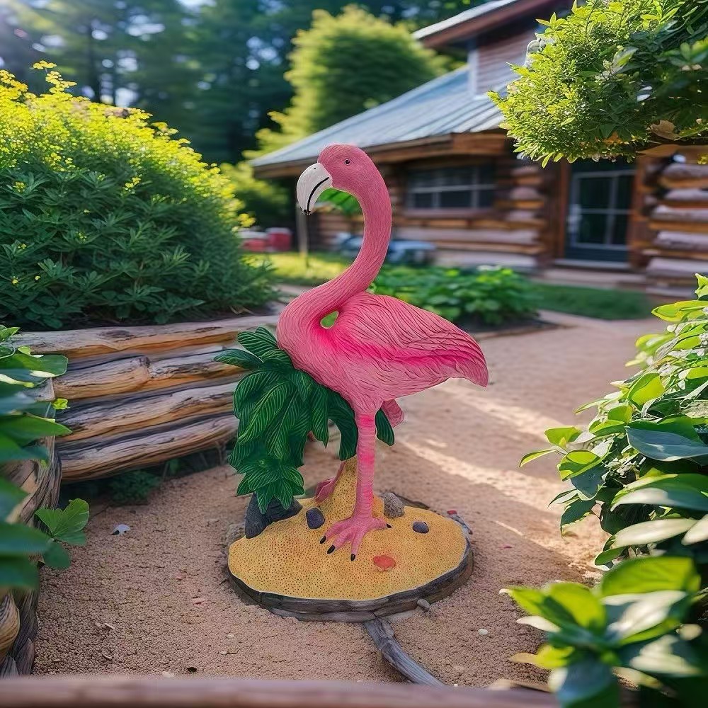 北欧ins火烈鸟树脂送礼摆件餐厅橱窗酒门店艺术模型家居卧室装饰