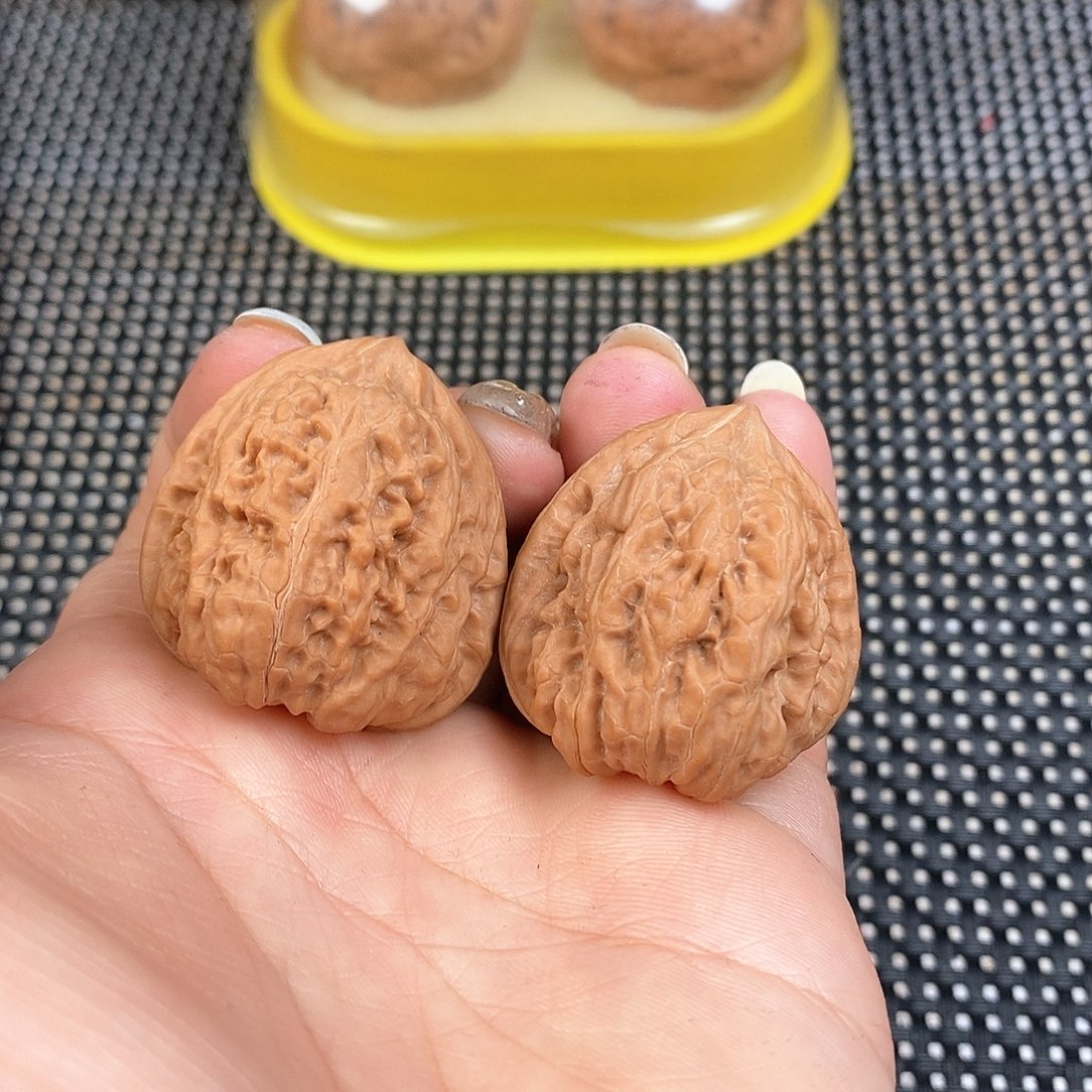 文玩核桃把件33尺平古凹底全品