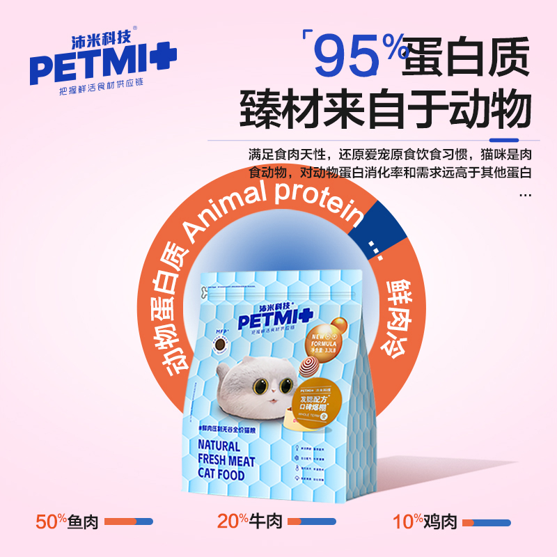 沛米鲜肉压制全价发腮猫粮