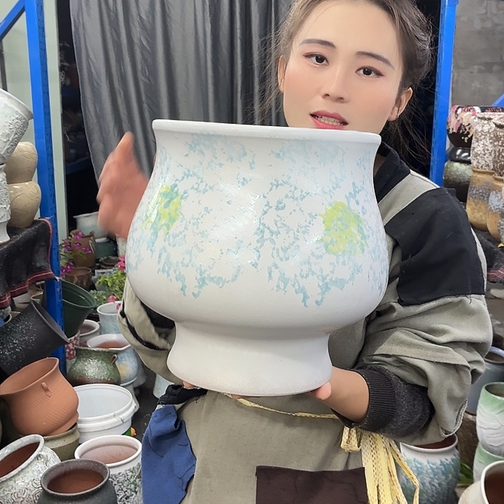 22×27 -粗陶花盆有孔-买买买