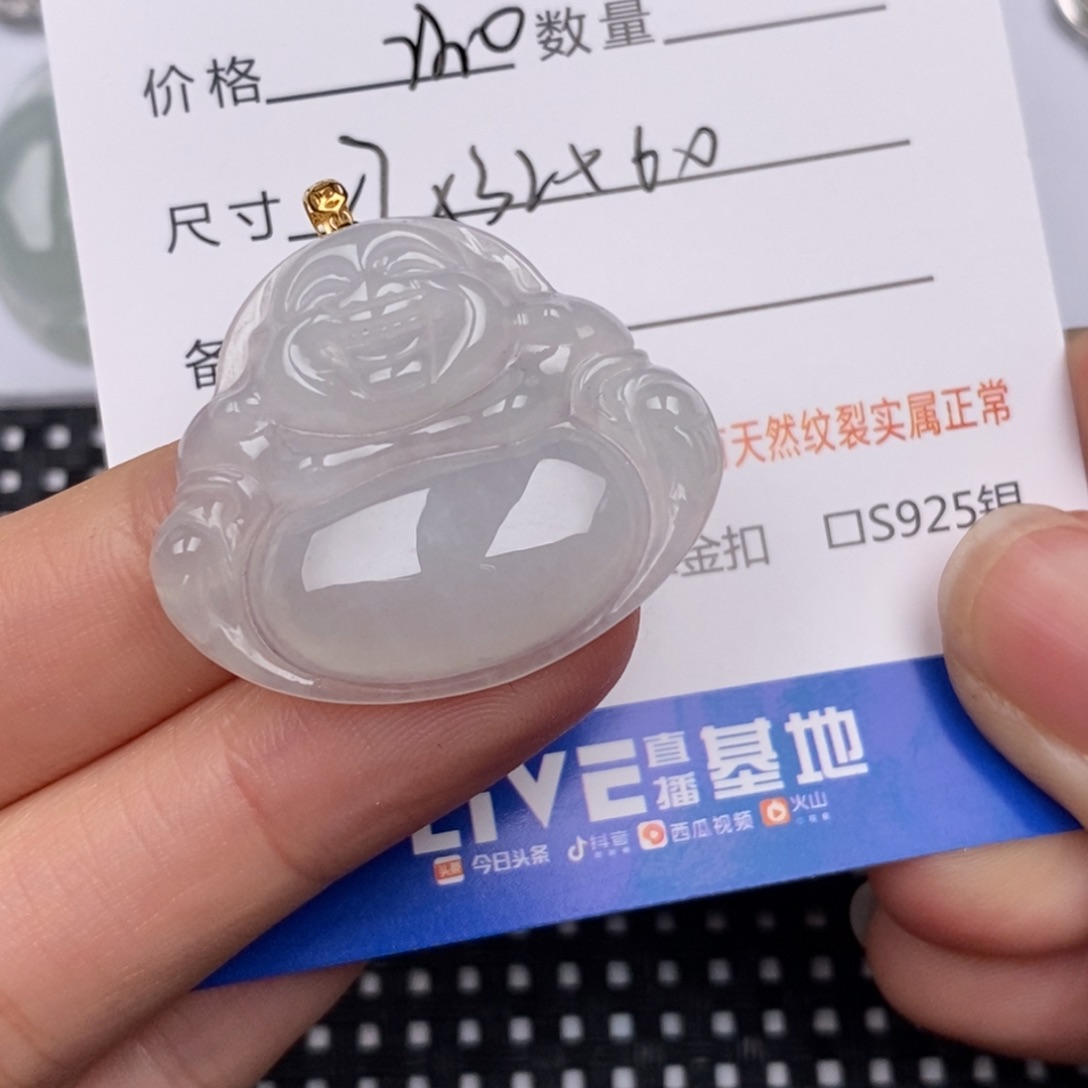 天***边翡翠18K金镶嵌颈饰