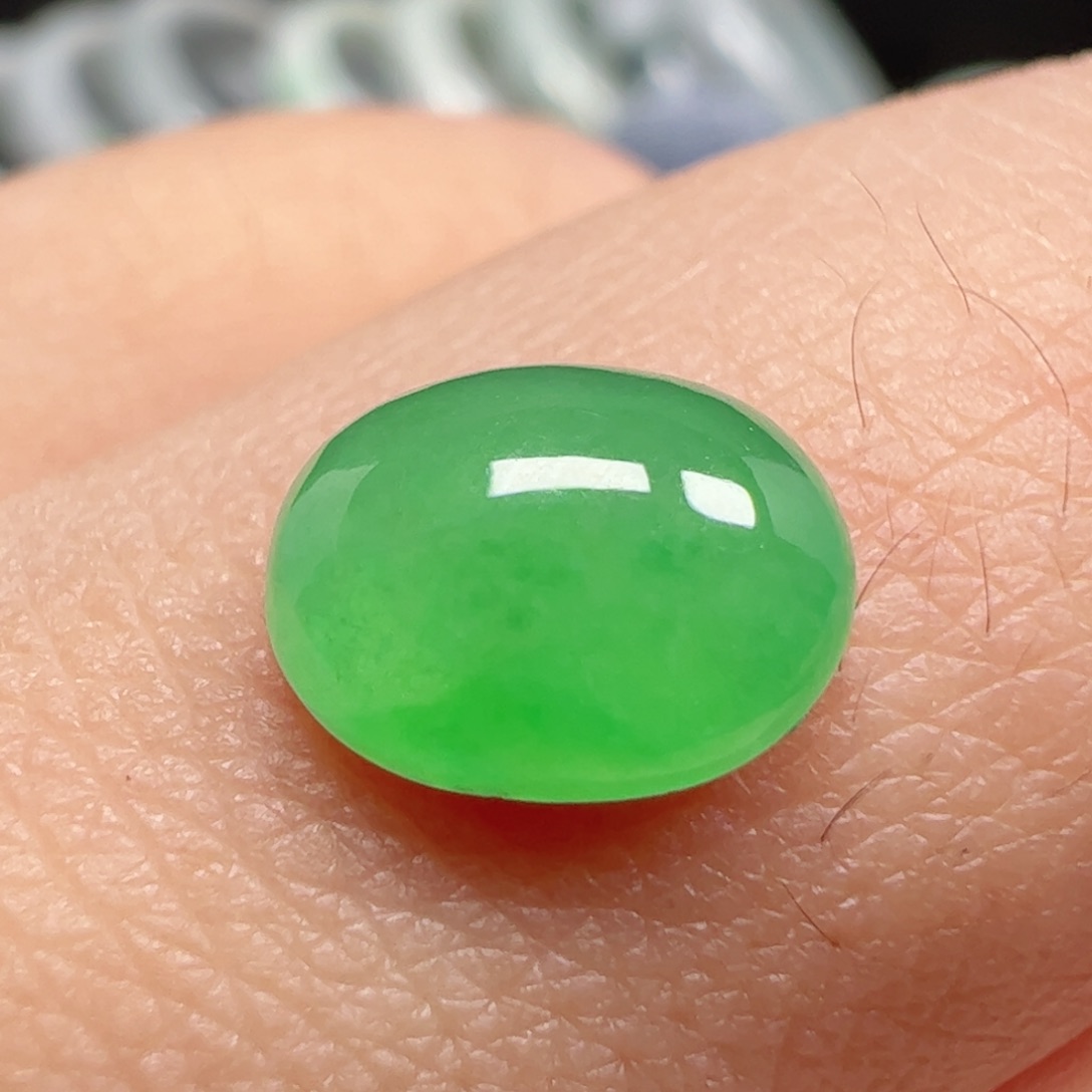 翡翠未镶嵌耳饰蛋面