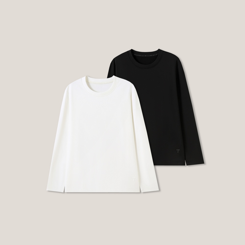 “过冬硬通货”经典基础百搭纯色加绒长袖T恤SS26434