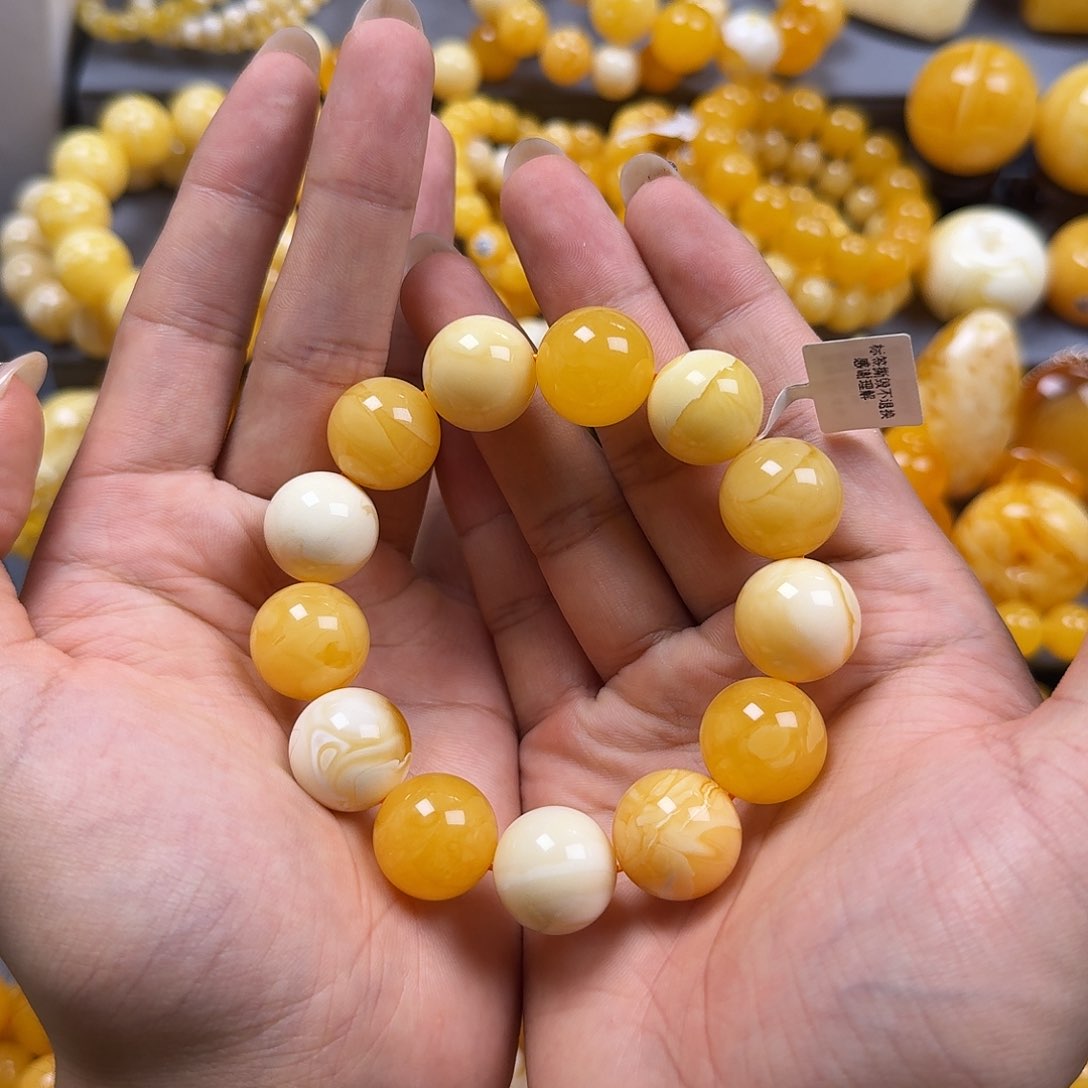 琥珀珠宝奇石未镶嵌17mm