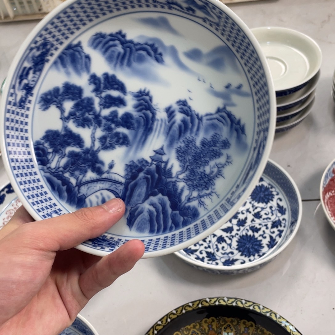 陶摆件景德镇山水壶承jj