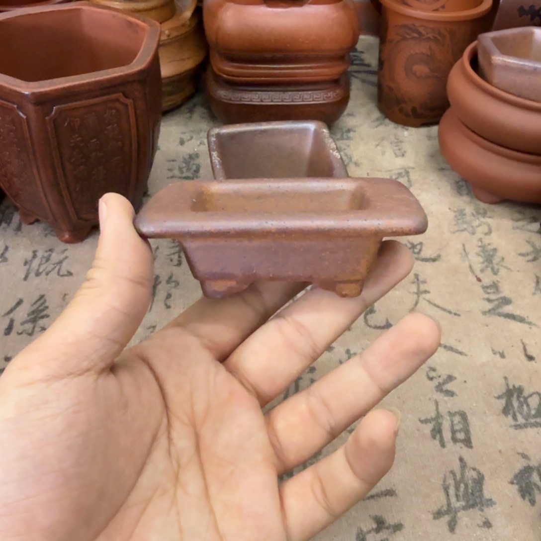 紫砂花盆宜兴紫砂正品9x6.5x3