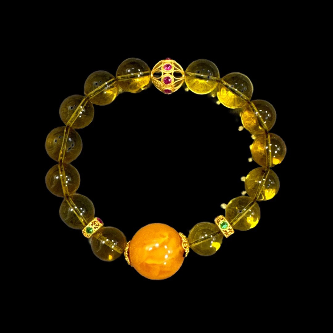 F4258琥珀手串孤品