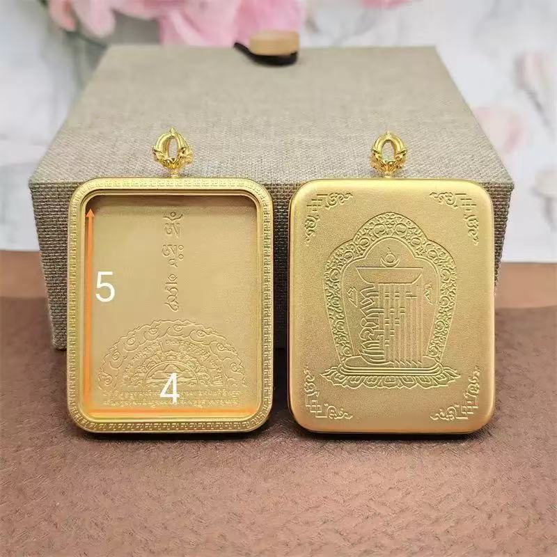 唐卡嘎乌壳铜材质唐卡壳子吊坠