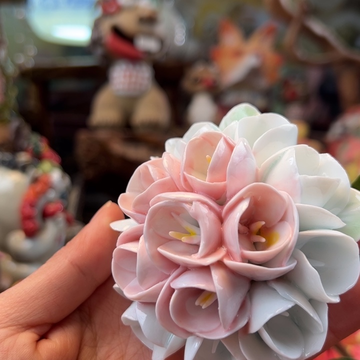 陶摆件小镇青花每日有新品