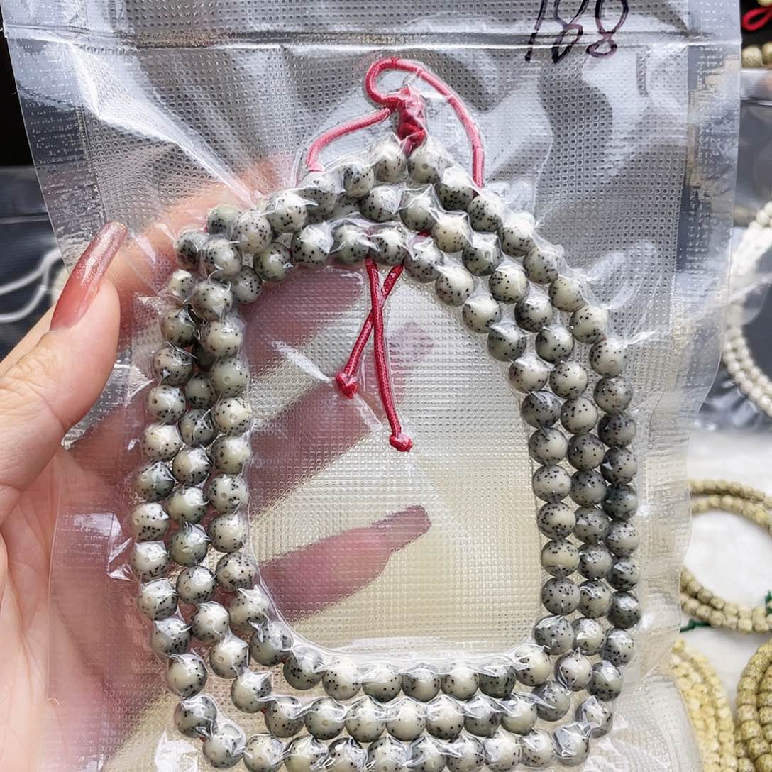 卓*卡8圆珠108原生态石玉料