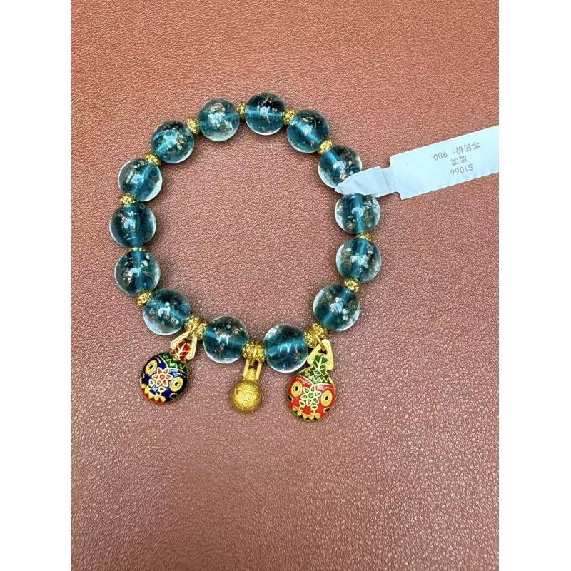 非金属玻璃手链 s1066香灰琉璃手串