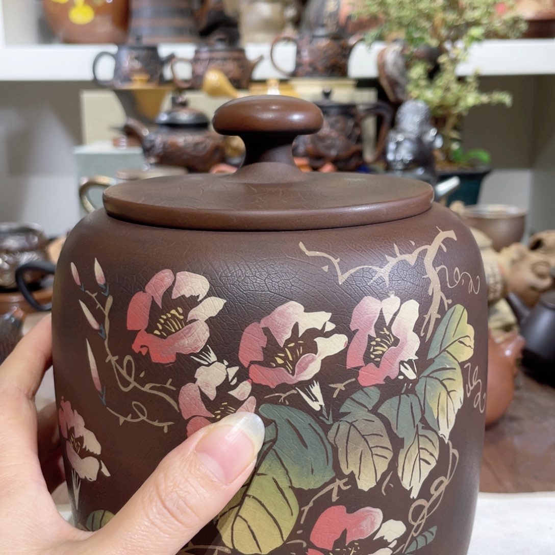 茶罐何***逢福利茶叶罐彩填